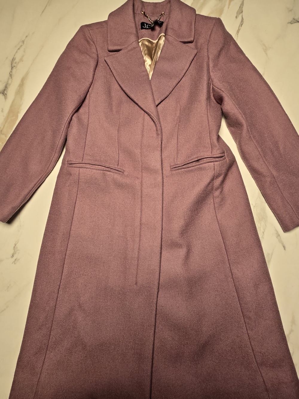 J. Crew Lavender Wool-Blend Tailored Coat 2024